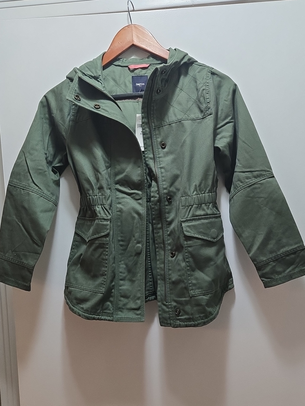 GAP Olive Hooded Kids Khaki Utility Jacket
